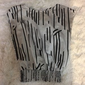 Black and white blouse